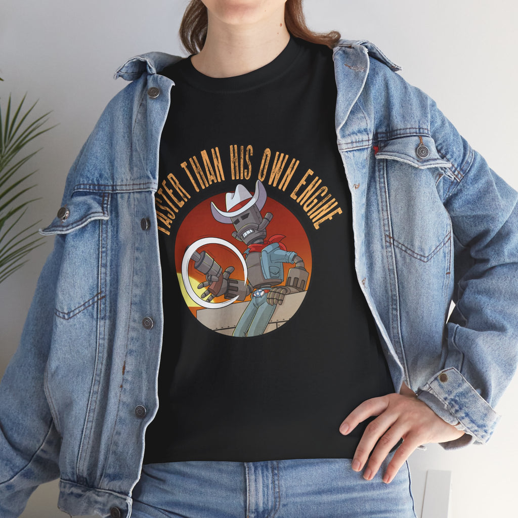 Hurtigere end sin egen motor unisex grafisk t-shirt