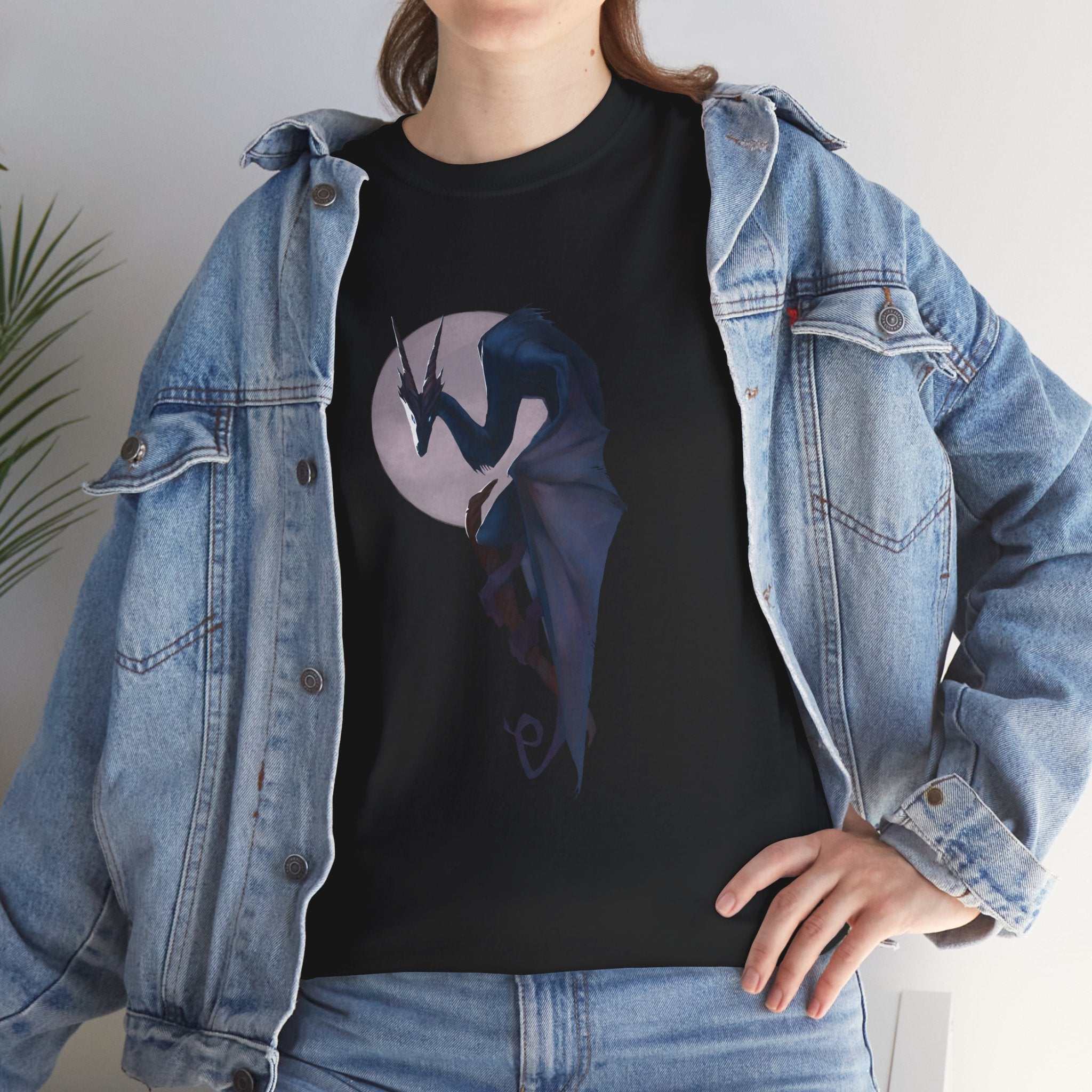 Blå drage unisex grafisk T-shirt