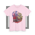 Forsiden af Eye-Droid unisex T-shirt med tryk i farven lyserød