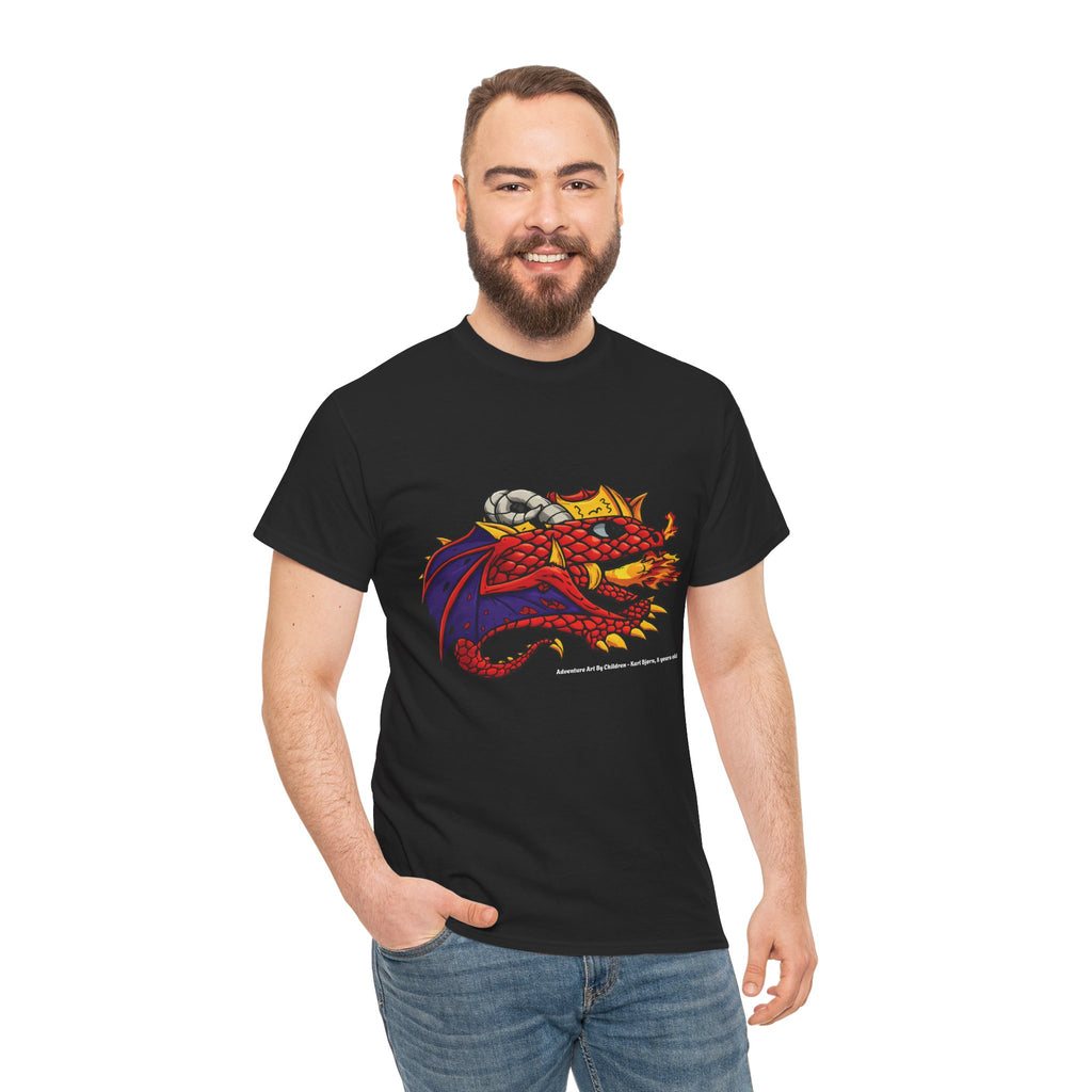 Rød Ilddrage unisex grafisk t-shirt