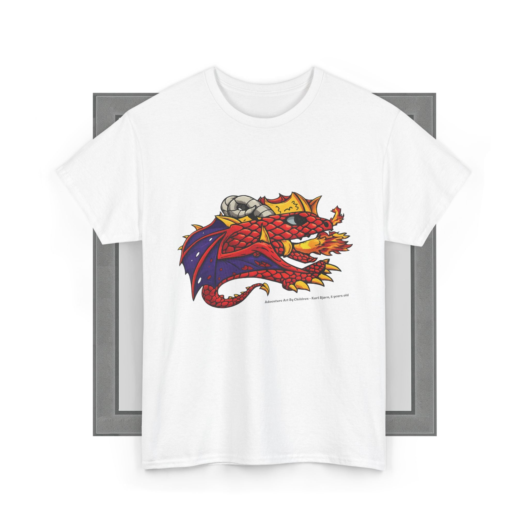 Rød Ilddrage unisex grafisk t-shirt