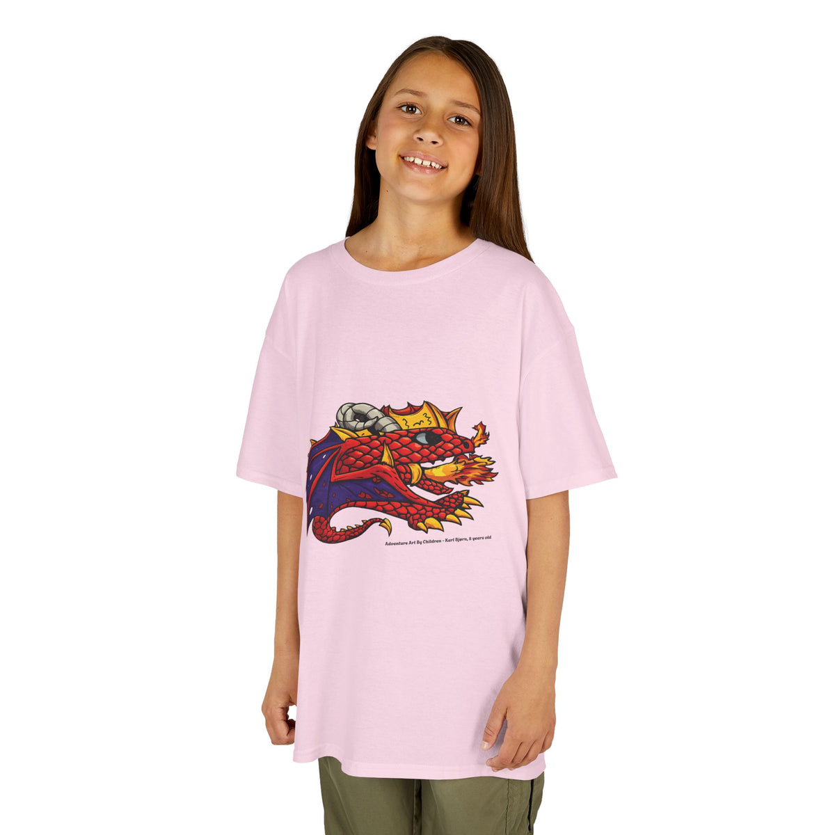 Red Fire Dragon - kids-size unisex graphic tee