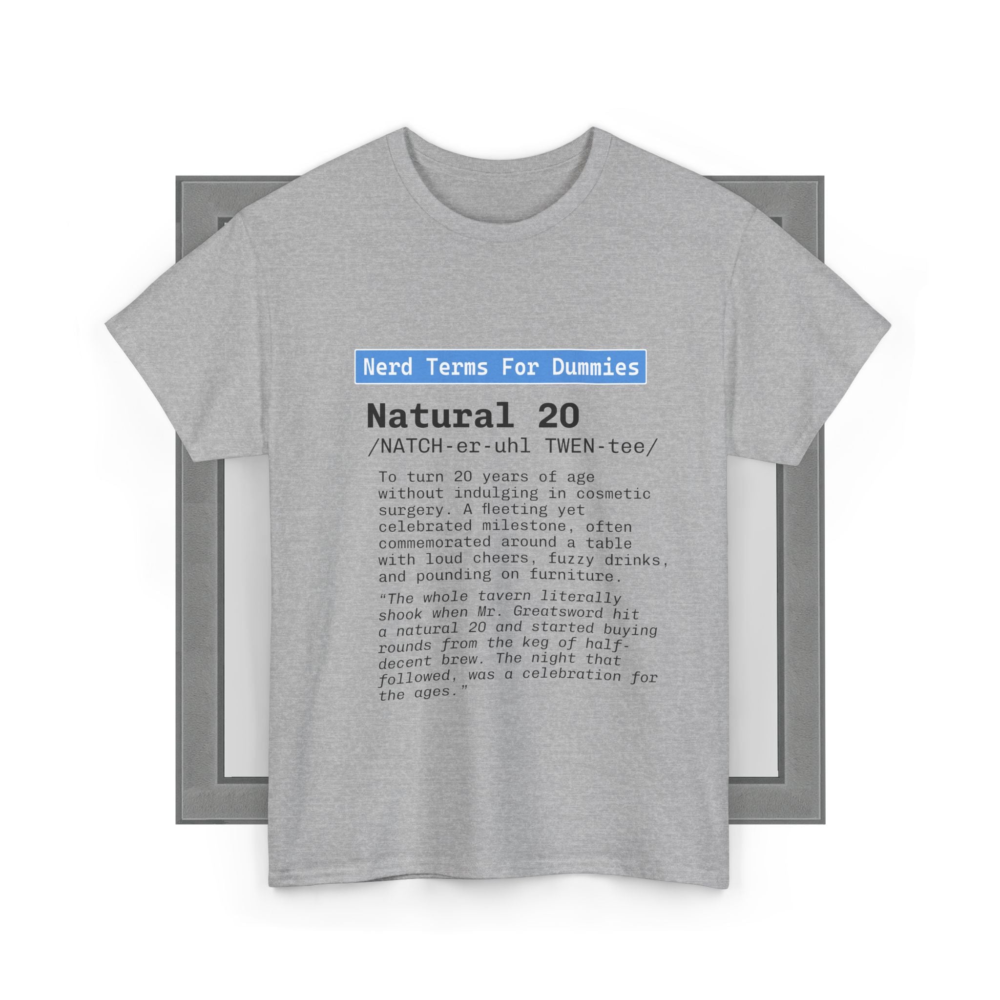Natural 20 unisex T-shirt med grafik