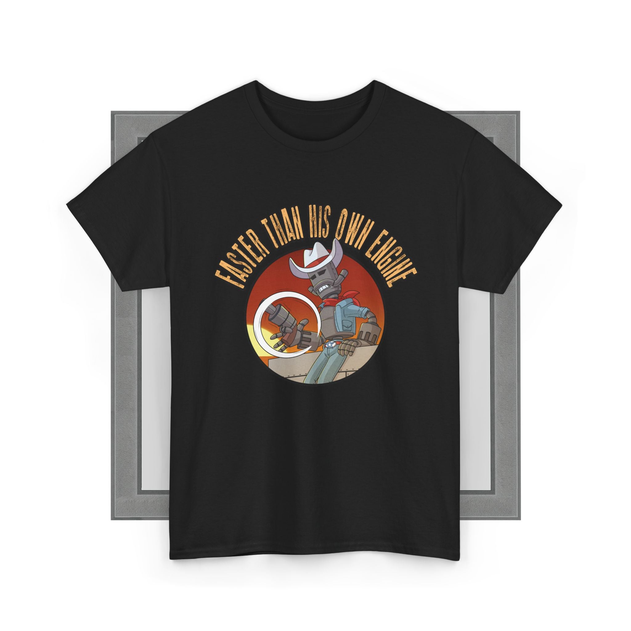 Faster Than His Own Engine unisex graphic t-shirt