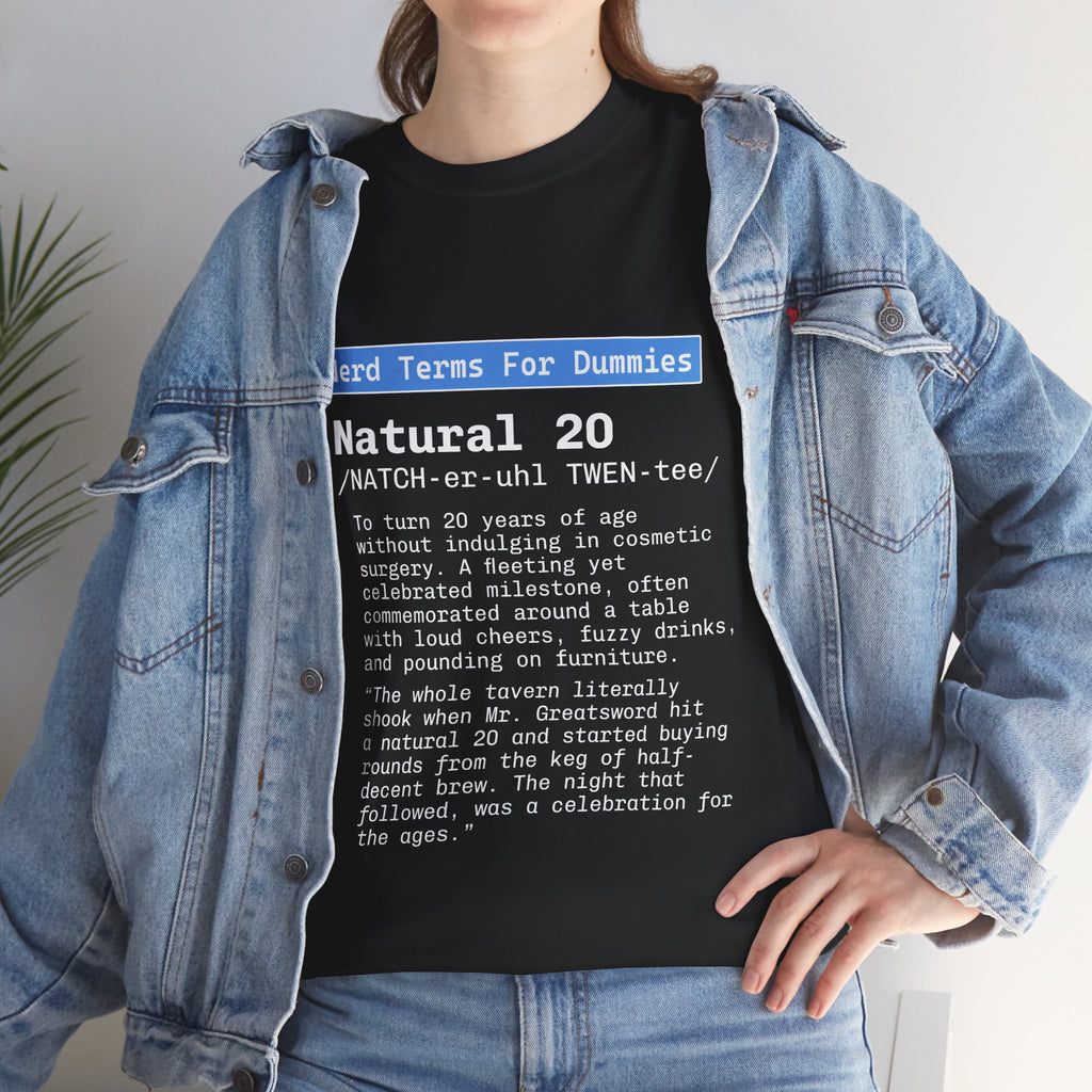 Natural 20 unisex T-shirt med grafik