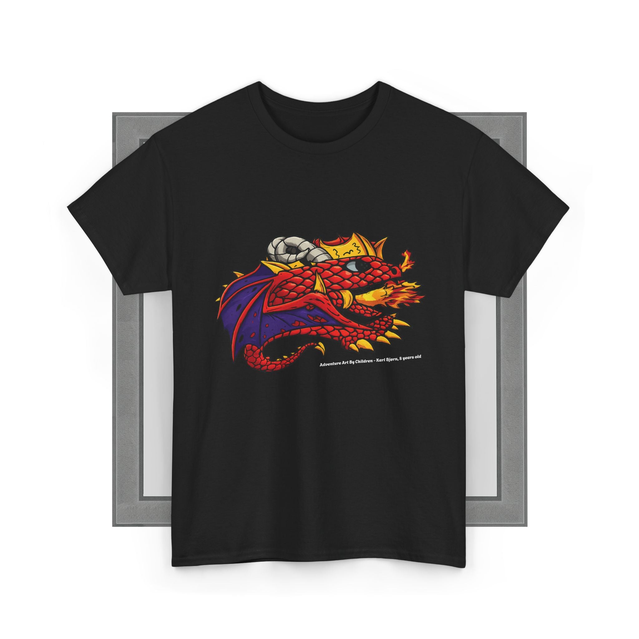Rød Ilddrage unisex grafisk t-shirt