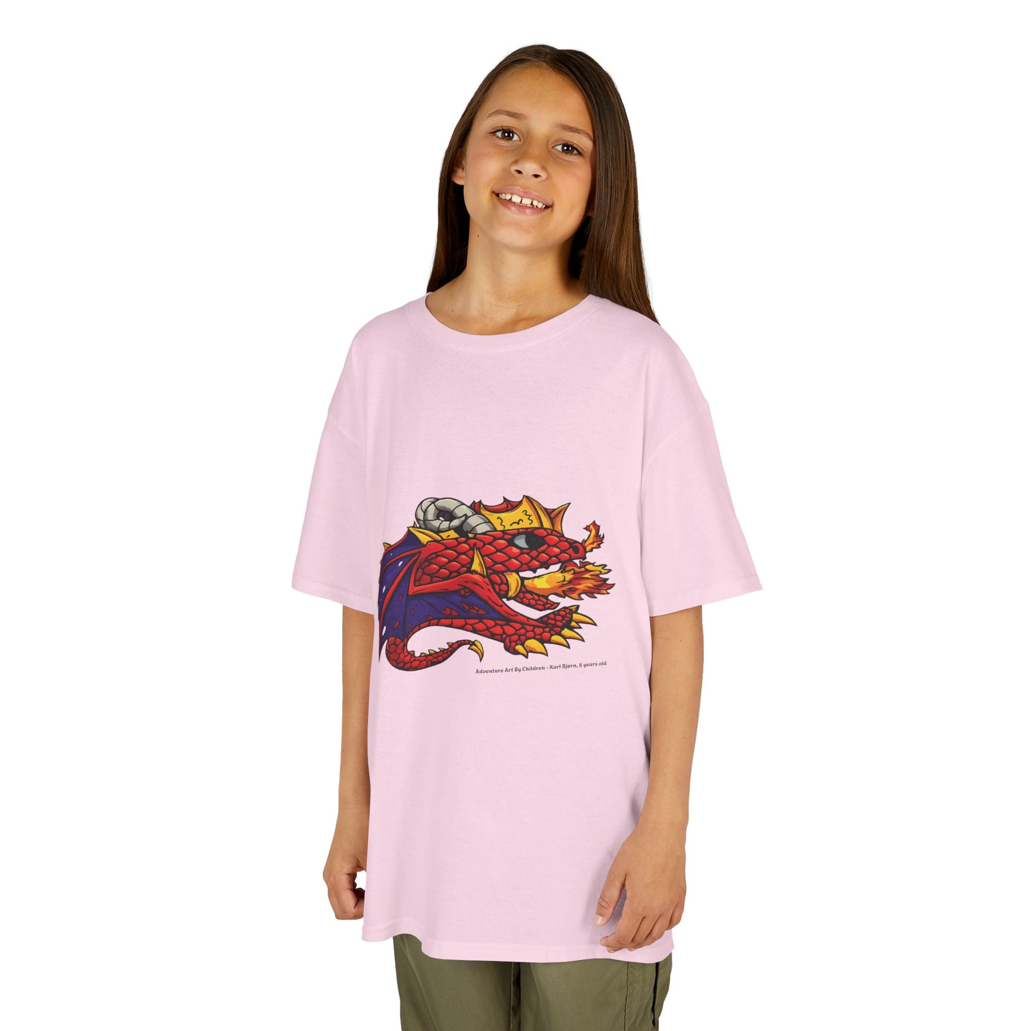 Red Fire Dragon - kids-size unisex graphic tee