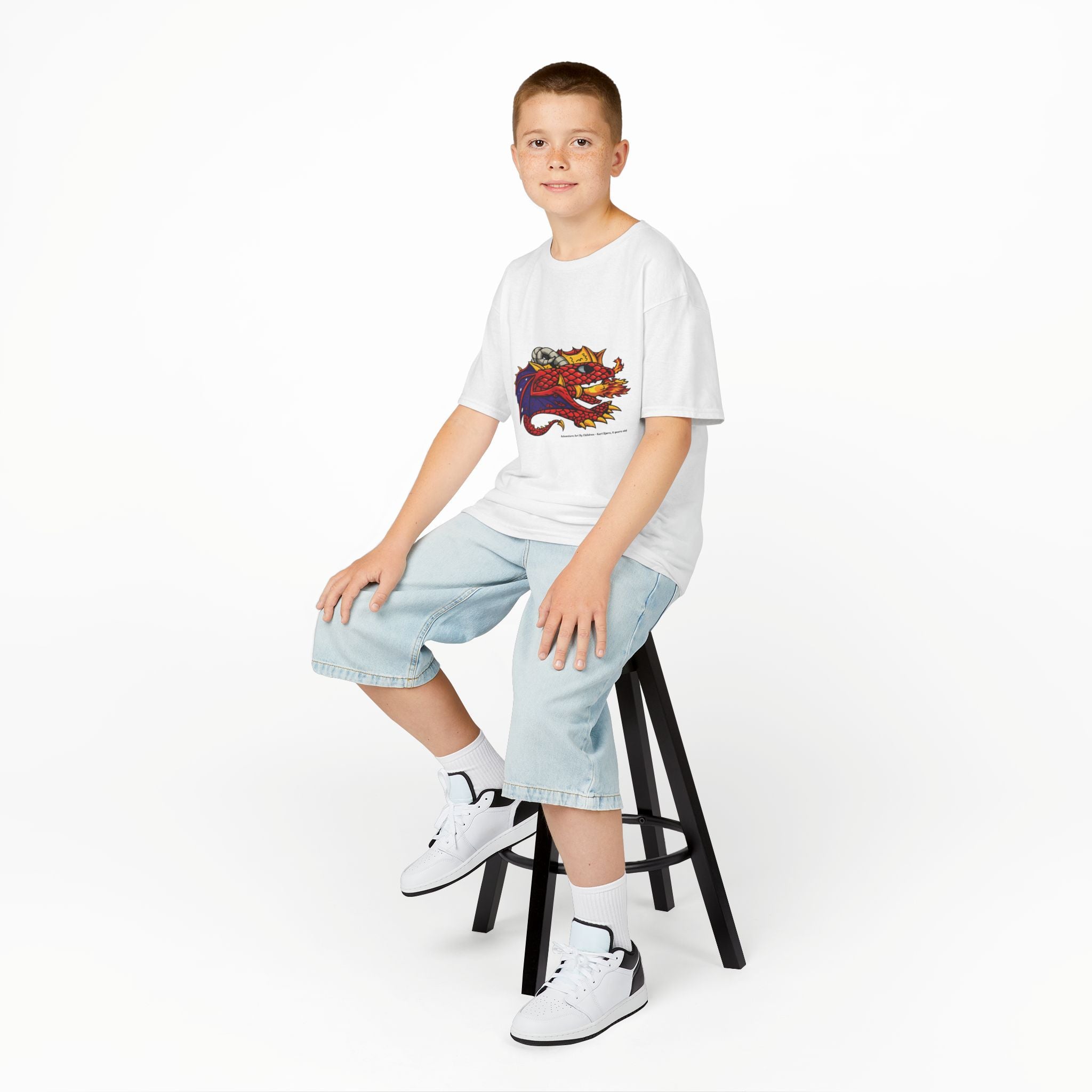 Red Fire Dragon - kids-size unisex graphic tee