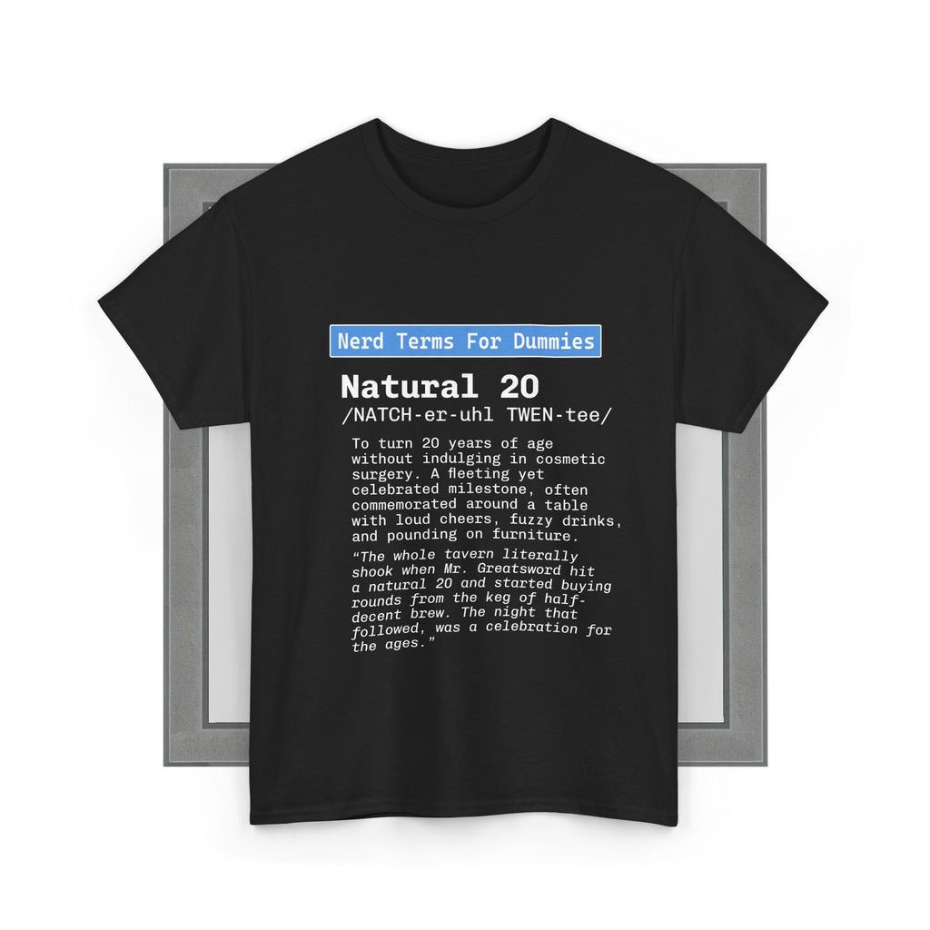 Natural 20 unisex T-shirt med grafik