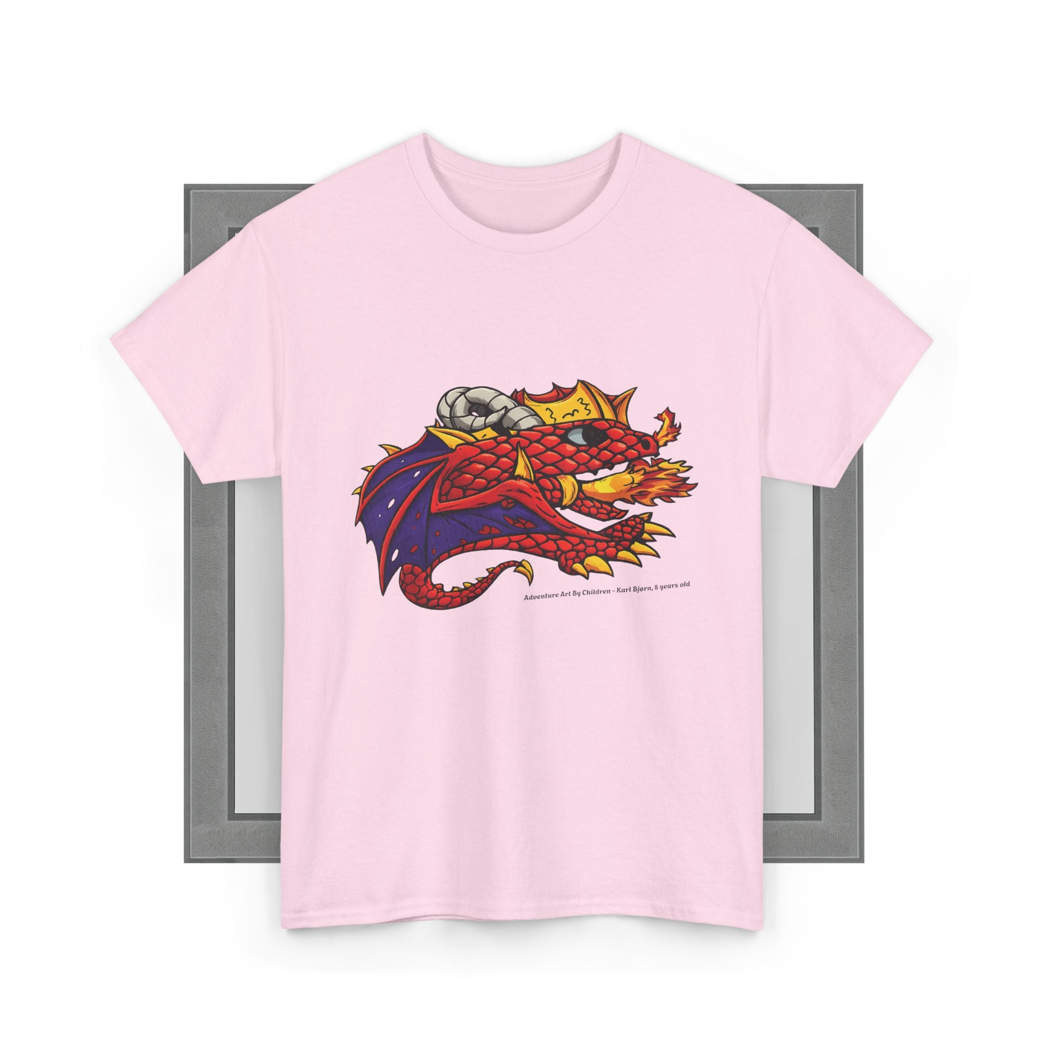 Rød Ilddrage unisex grafisk t-shirt