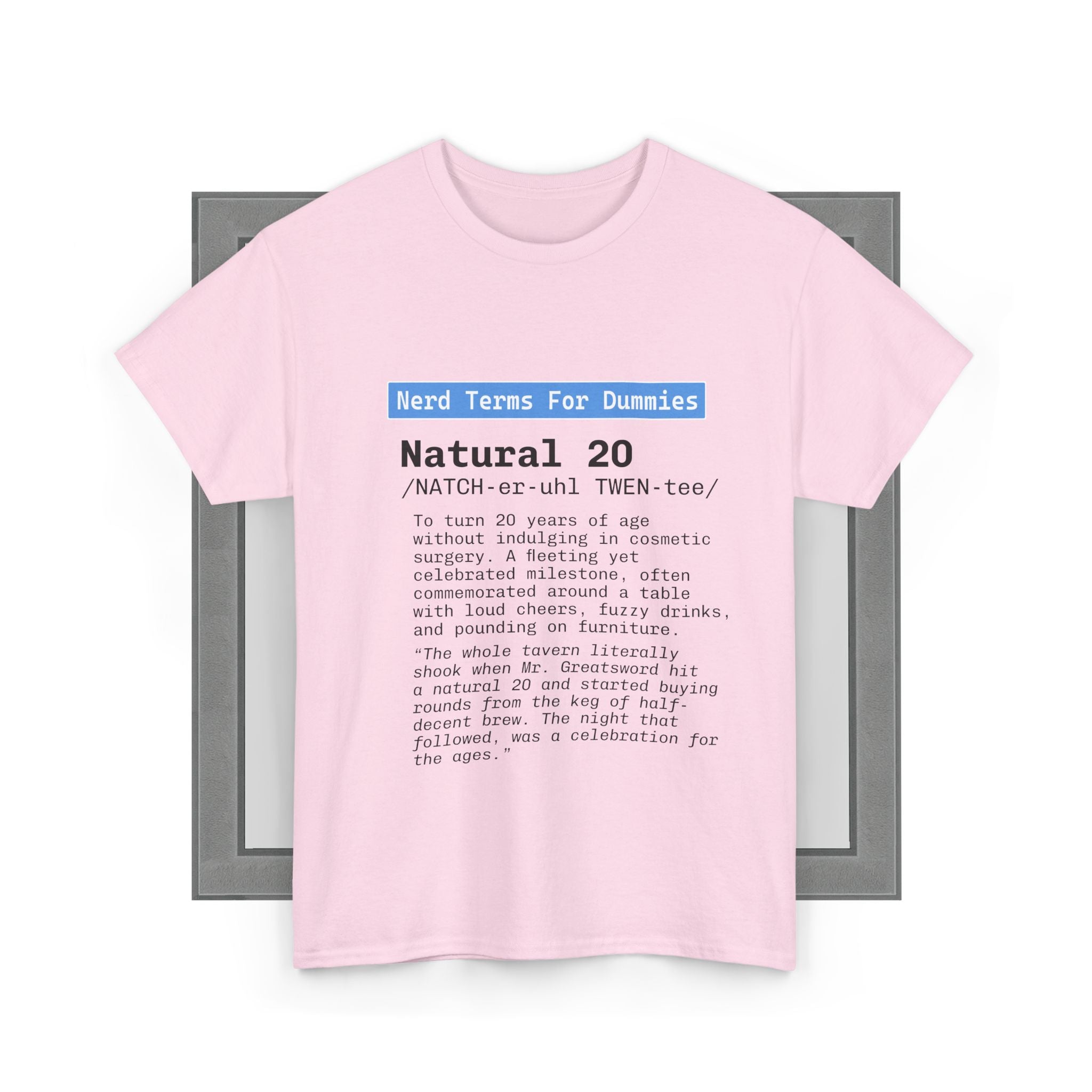 Natural 20 unisex T-shirt med grafik