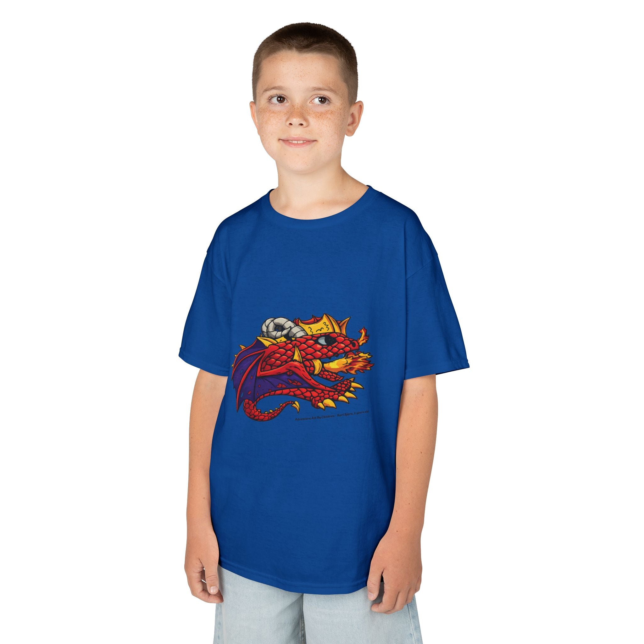 Red Fire Dragon - kids-size unisex graphic tee