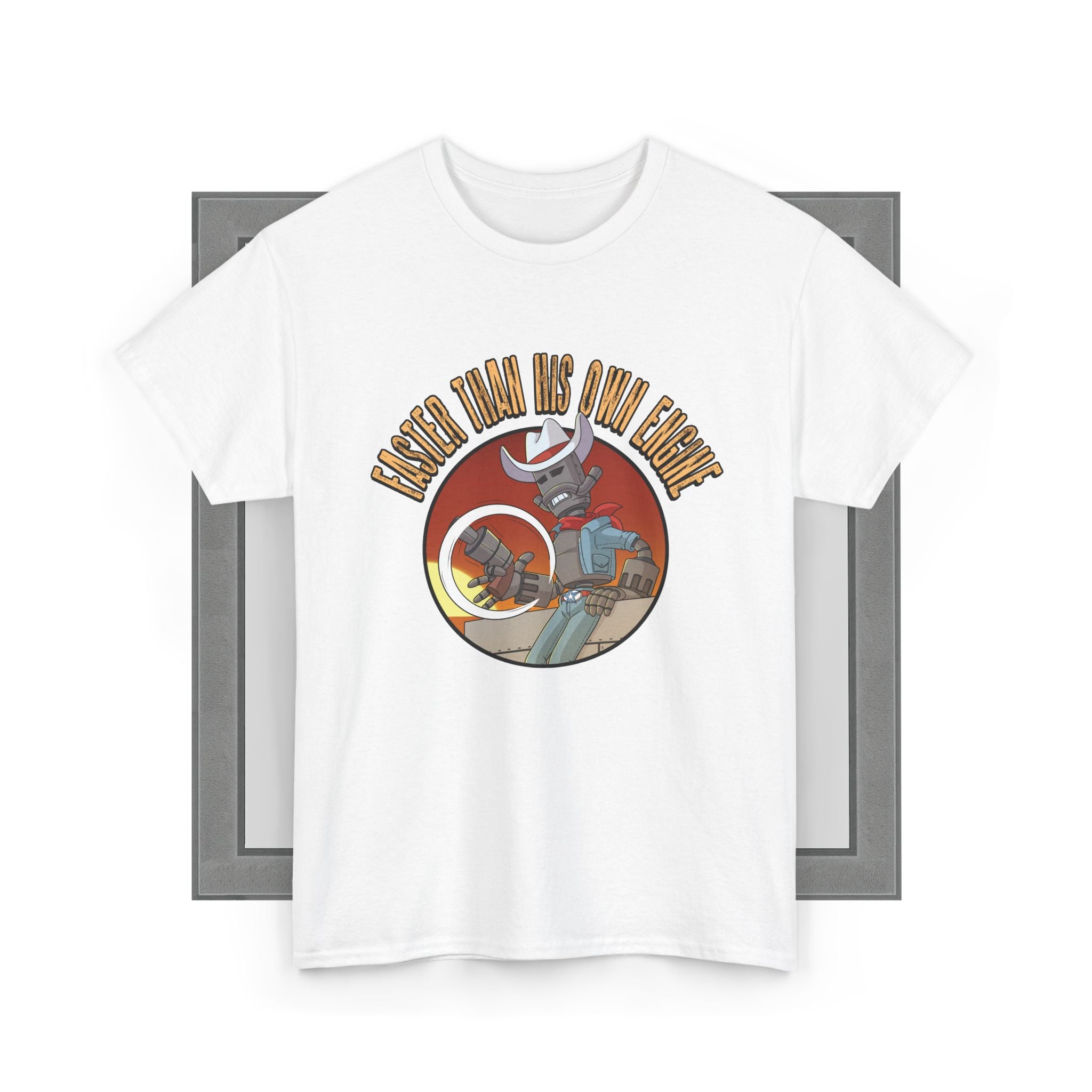 Hurtigere end sin egen motor unisex grafisk t-shirt