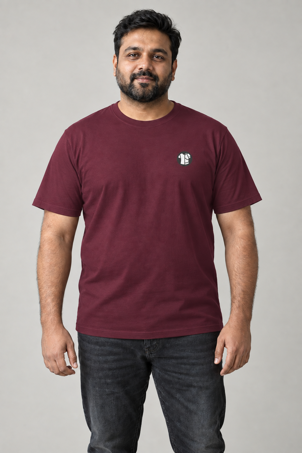 ChestSlot Logo unisex graphic t-shirt — ravi, AI-generated styling photograph