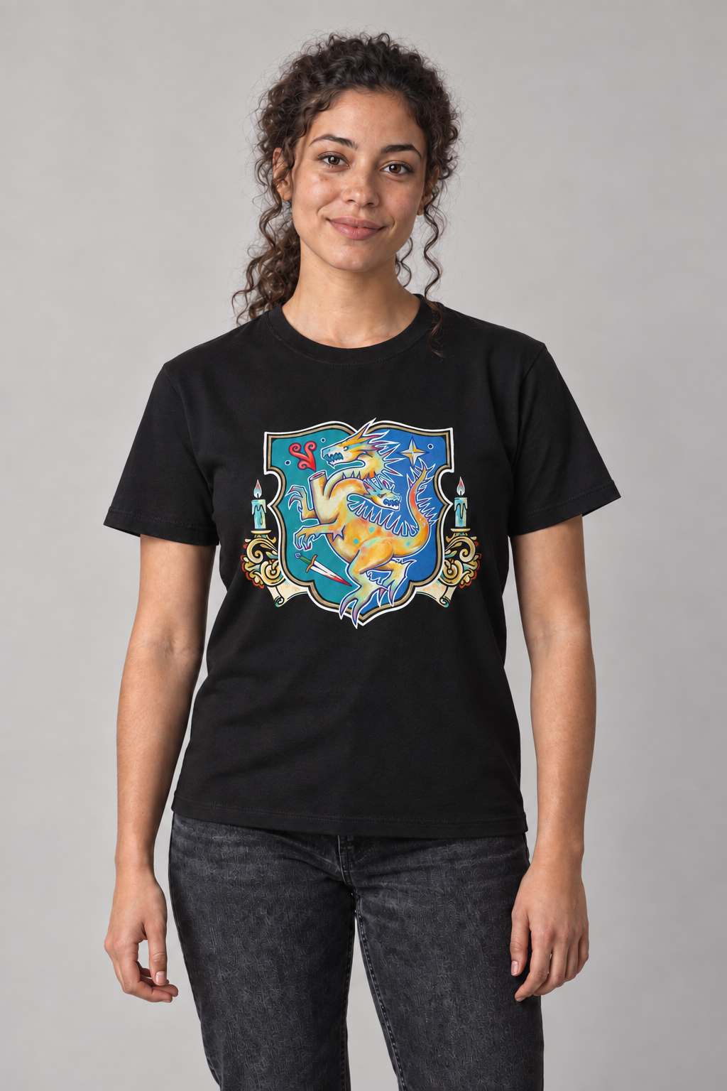 Monster Hunter unisex graphic t-shirt — nora, AI-generated styling photograph