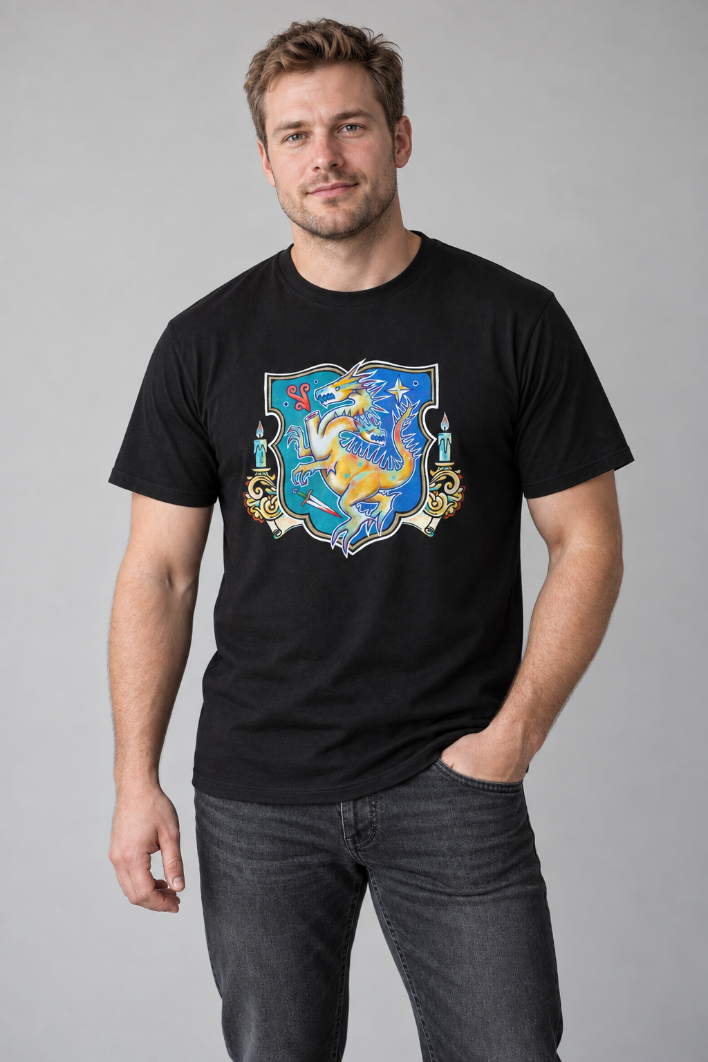 Monster Hunter unisex graphic t-shirt — jonas, AI-generated styling photograph