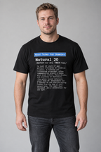 AI-genereret stylingbillede med Jonas i Natural 20 unisex T-shirt med tryk