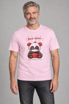 AI-genereret stylingbillede af Rock Panda unisex T-shirt med tryk til voksne
