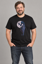 AI-genereret stylingbillede med Ben i Blå drage unisex T-shirt med tryk