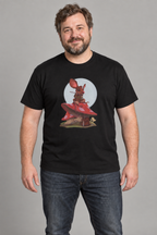 AI-genereret stylingbillede med Ben i Adventure Mouse unisex T-shirt med tryk