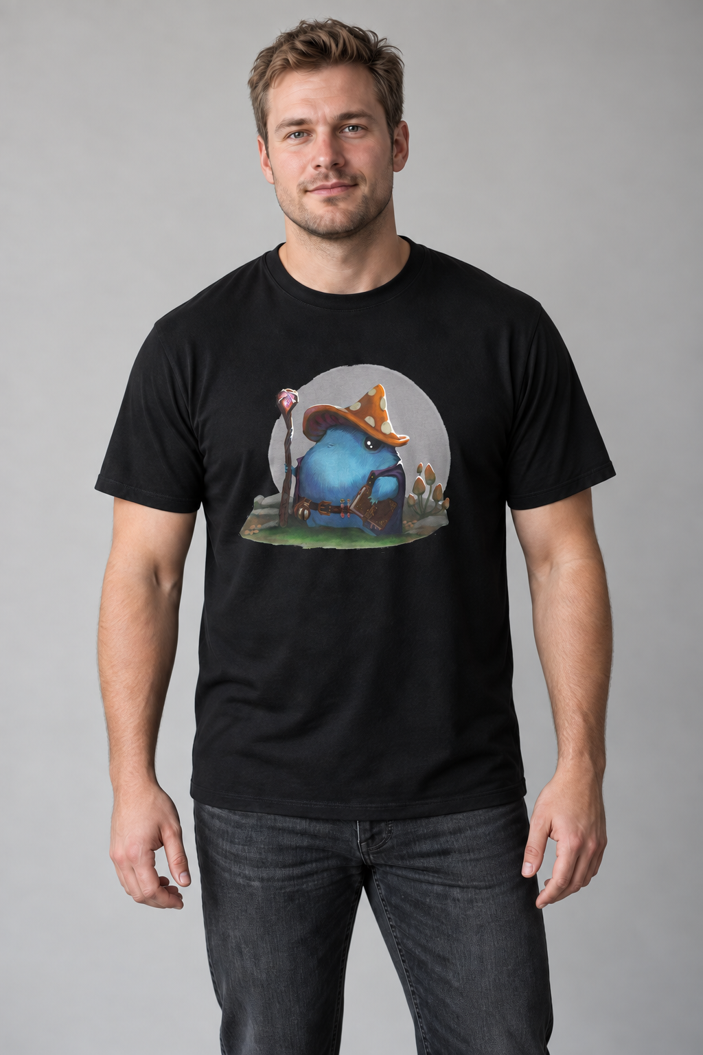 Fur Wizard unisex T-shirt med tryk