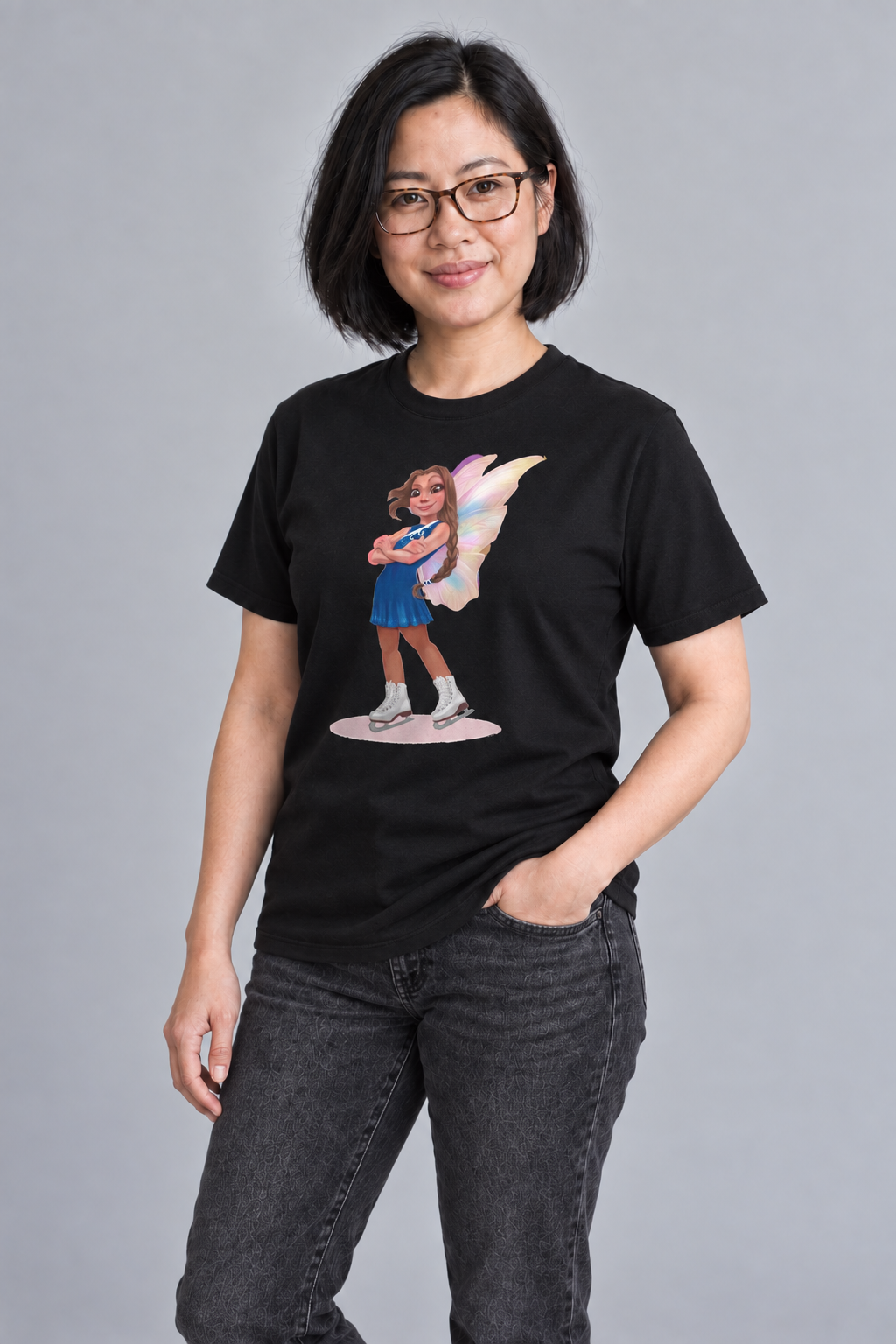 Skater Fairy unisex T-shirt med tryk